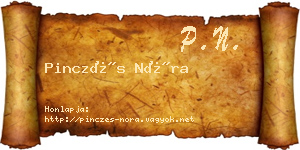 Pinczés Nóra névjegykártya